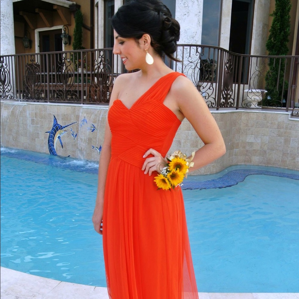 Long red gown dress  for prom or other event
